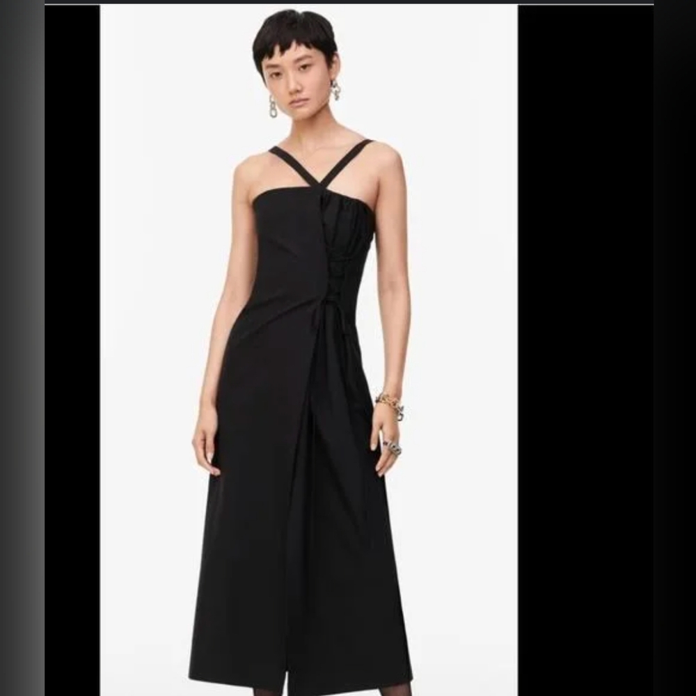 Zara| 2020 Collection Limited edition, Black Lace-Up Detail with Corset Waist